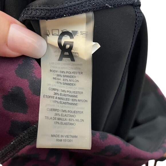 Good American Ombre Leopard Leggings Size M Cinched Waist 7/8 High Rise - Picture 10 of 13